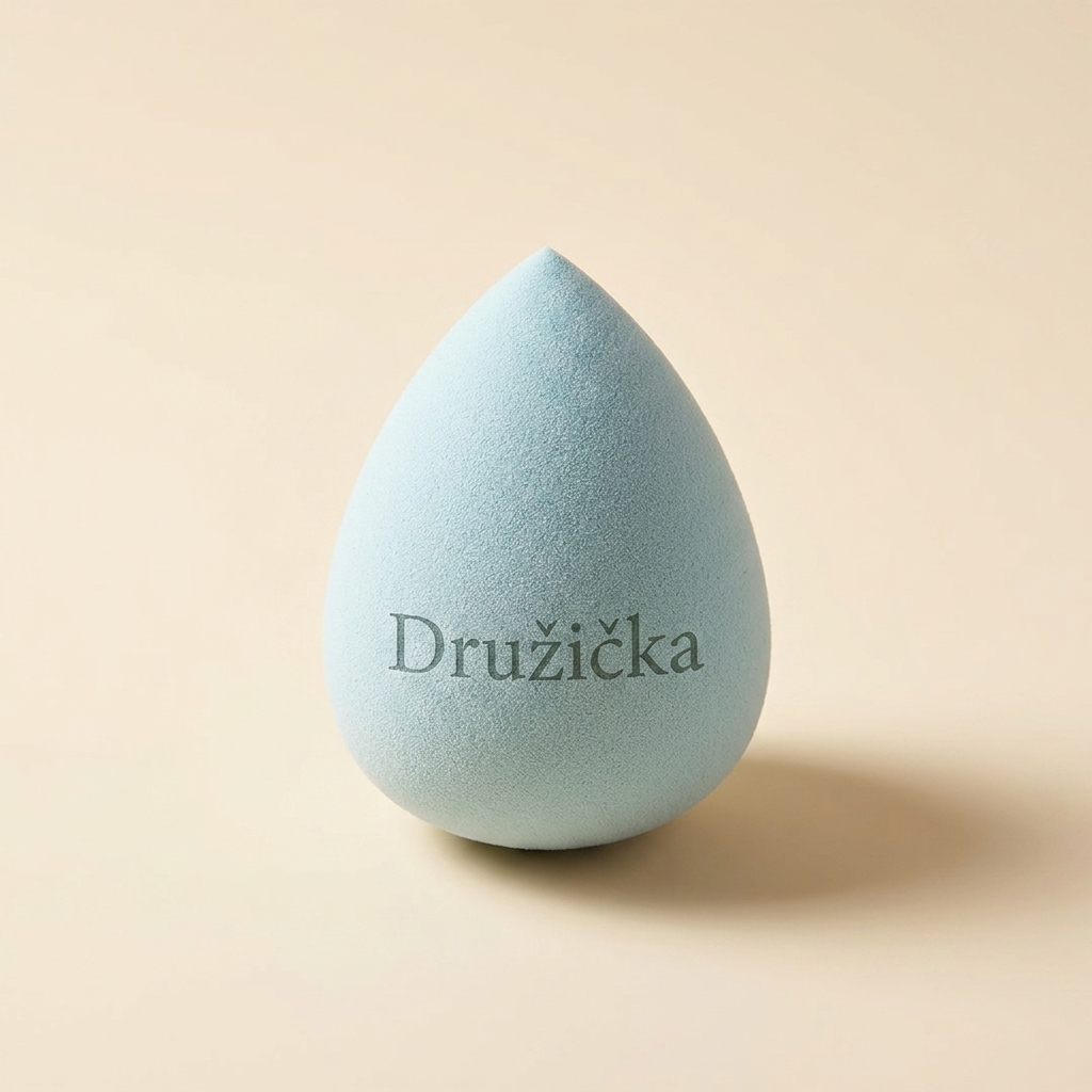 Tyrkysový beauty blender s vlastním gravírováním na míru Družička